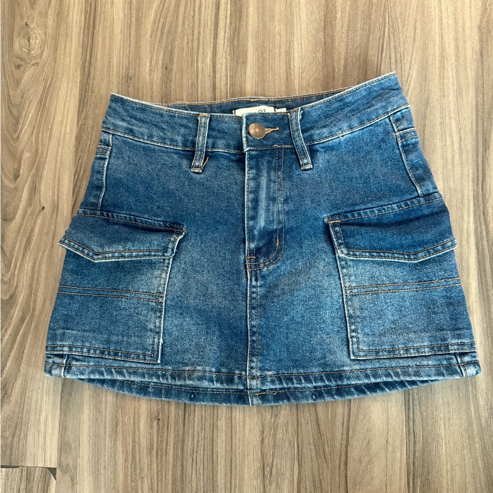 Y2K Style Denim Mini Skirt